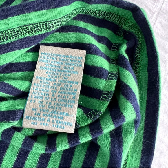 Boden The Hamptons Long Sleeve Scoop Neck Top, Green and Navy, 10 - Picture 10 of 11